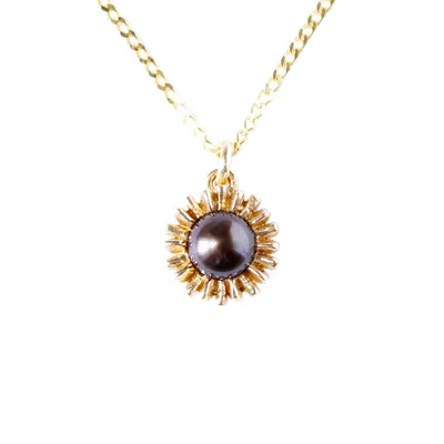 Lee Renee Women's Dahlia Bud Peacock Pearl Necklace – Gold