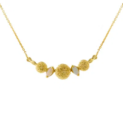 Lee Renee Women's Dahlia Opal Necklace -gold