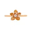 Lee Renee Women's Diamond Cherry Blossom Ring - Rose Gold In Gold