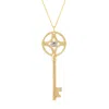 Lee Renee Women's Diamond Key Necklace – Gold In Gold