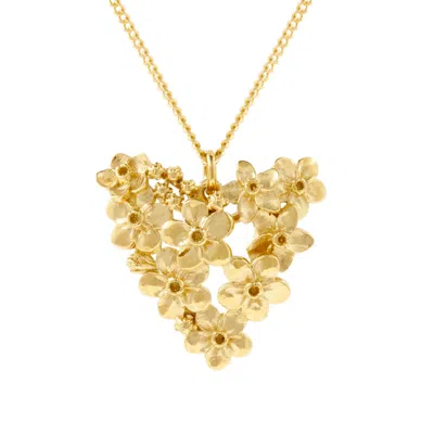 Lee Renee Women's Forget Me Not Heart Necklace – Gold