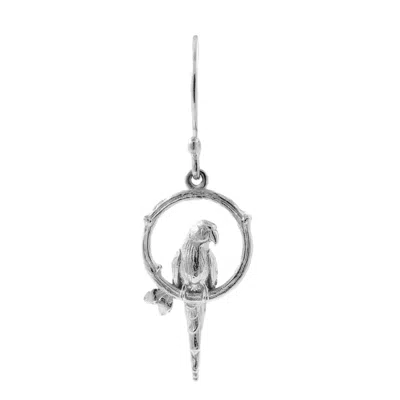 Lee Renee Women's Gold Parakeet Earring – Small, Upright - Silver
