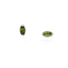 Lee Renee Women's Green Tourmaline Leaf Stud Earrings - Silver In Silver
