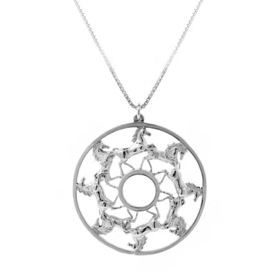 Lee Renee Women's Horse Medallion Necklace - Silver