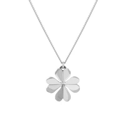 Lee Renee Women's Lucky Clover Necklace – Silver