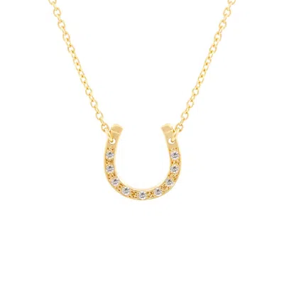 Lee Renee Women's Lucky Diamond Horseshoe Necklace - Gold