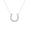 Lee Renee Women's Lucky Diamond Horseshoe Necklace - Silver In Silver
