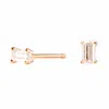 Lee Renee Women's Moissanite Baguette Earrings - Rose Gold In Gold