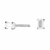 Lee Renee Women's Moissanite Baguette Earrings - Silver In Silver