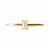 Lee Renee Women's Moissanite Baguette Ring - Gold In Gold