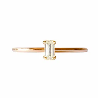Lee Renee Women's Moissanite Baguette Ring - Rose Gold