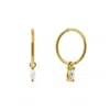 Lee Renee Women's Moissanite Clicker Hoop Earrings - Gold In Gold