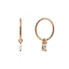Lee Renee Women's Moissanite Clicker Hoop Earrings - Rose Gold In Gold