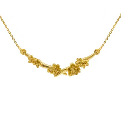 Lee Renee Women's Neutrals / Gold Cherry Blossom Branch Necklace – Gold