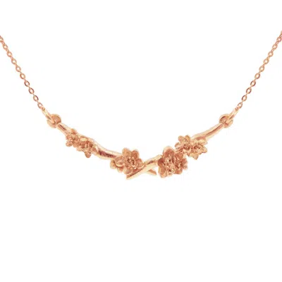 Lee Renee Women's Neutrals / Pink / Rose Gold Cherry Blossom Branch Necklace – Rose Gold