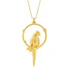 Lee Renee Women's Parakeet Necklace – Large, Upright - Gold In Gold