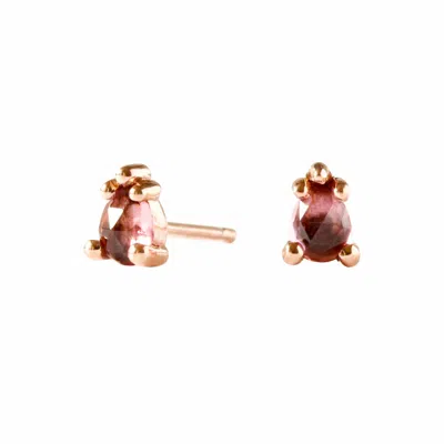 Lee Renee Women's Pink Tourmaline Earrings - Rose Gold