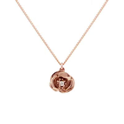 Lee Renee Women's Poppy Diamond Necklace - Rose Gold Vermeil