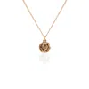 Lee Renee Women's Rose Necklace – Rose Gold Vermeil In Gold