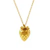 Lee Renee Women's Strawberry Necklace - Large - Gold In Gold