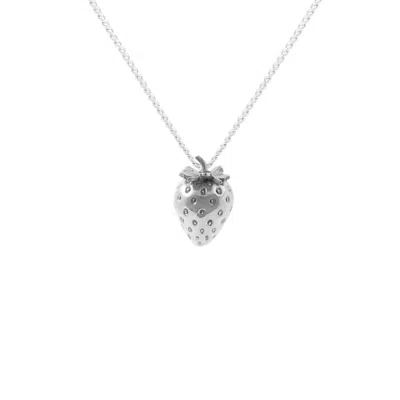 Lee Renee Women's Strawberry Necklace - Small - Silver