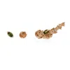 Lee Renee Women's Three Earrings Set - Roses & Tourmalines - Rose Gold In Gold