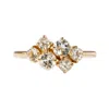 Lee Renee Women's White Topaz Cluster Ring - Gold In Gold