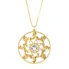 Lee Renee Women's Wild Horses Topaz Medallion Necklace - Gold In Gold