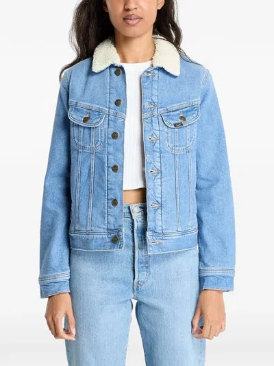 Lee Rider Collared Jacket In Blue