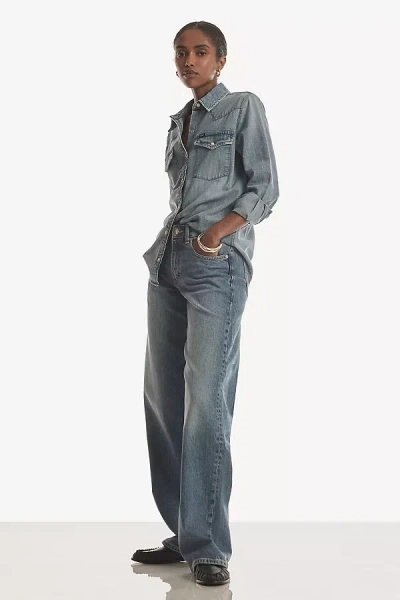 Lee Rider Loose Straight-leg Jeans In Blue