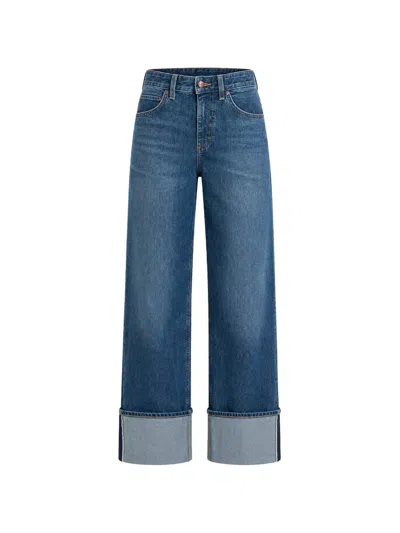 Lee Rider Loose Turn-up Jeans In Blue