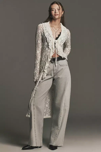 Lee Rider Low-slung Barrel Jeans In Gray