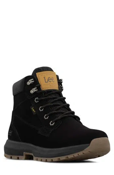 Lee Riker Lace-up Boot In Black