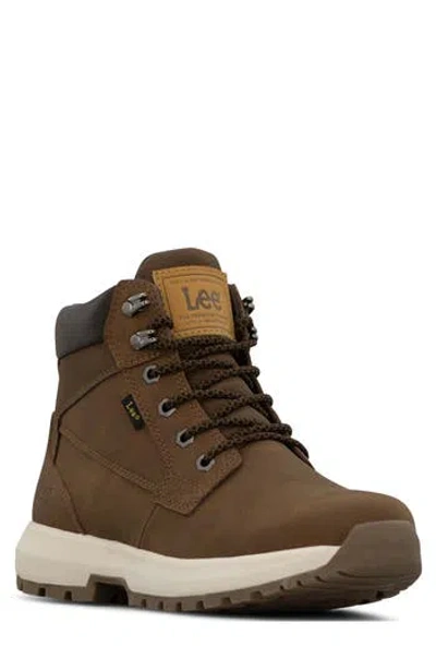 Lee Riker Lace-up Boot In Brown