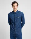 Lee Shirts Man  L66wcuvk Regular Western Mid Stone In Blue