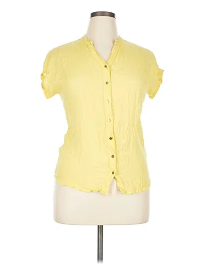 Pre-owned Lee Short Sve Blouse In Yellow