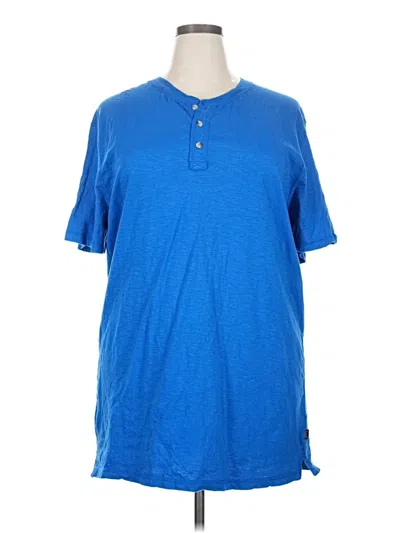Pre-owned Lee Short Sve Top Blue Crew Neck Tops