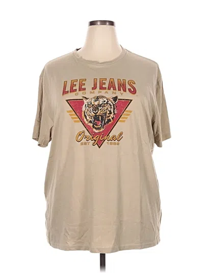 Pre-owned Lee Short Sve T-shirt In Brown