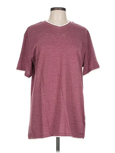 Pre-owned Lee Short Sve T-shirt In Burgundy