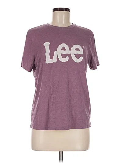 Pre-owned Lee Short Sve T-shirt In Purple