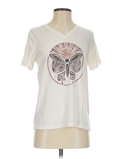 Pre-owned Lee Short Sve T-shirt In White