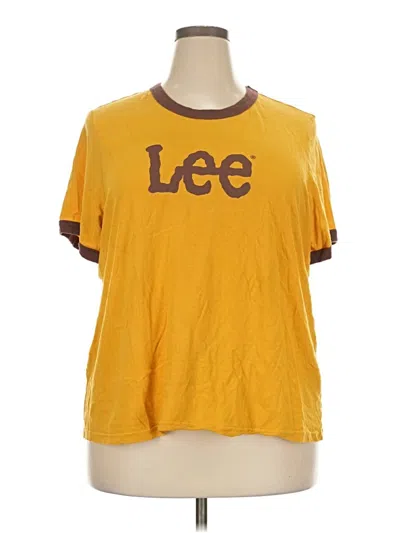 Pre-owned Lee Short Sve T-shirt In Yellow
