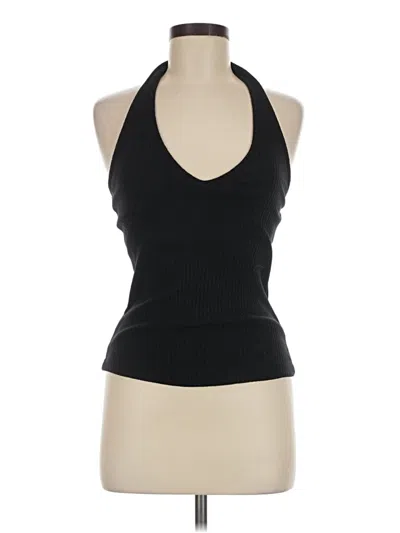 Pre-owned Lee Sveless Top Black Halter Neckline Tops