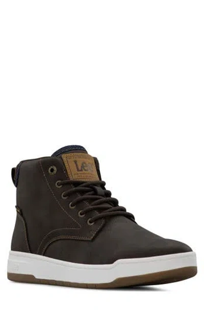 Lee Spencer High Top Sneaker In Black Coffee/ Navy Denim/ Tan