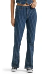 Lee Stripe Mid Rise Bootcut Jeans In Blue