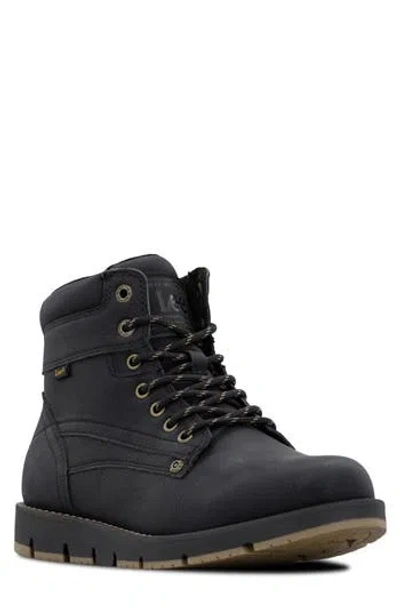 Lee Treyton Faux Leather Boot In Blue