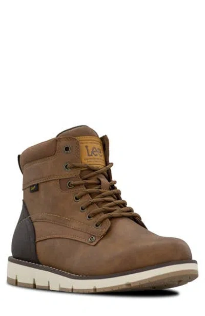 Lee Treyton Faux Leather Boot In Brown