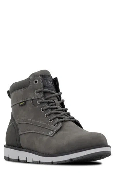 Lee Treyton Faux Leather Boot In Black