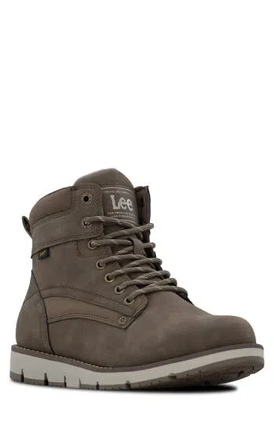 Lee Treyton Faux Leather Boot In Brown
