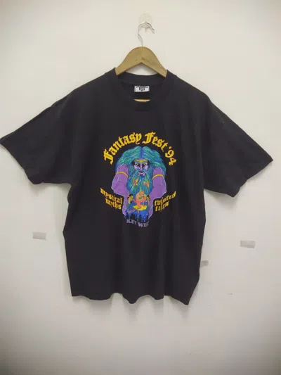 Pre-owned Lee Vintage 1994 Fantasy Fest Key West T-shirt  90's In Black